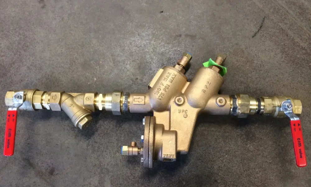 Rpzd backflow prevention valve